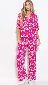 Fuchsia floral set