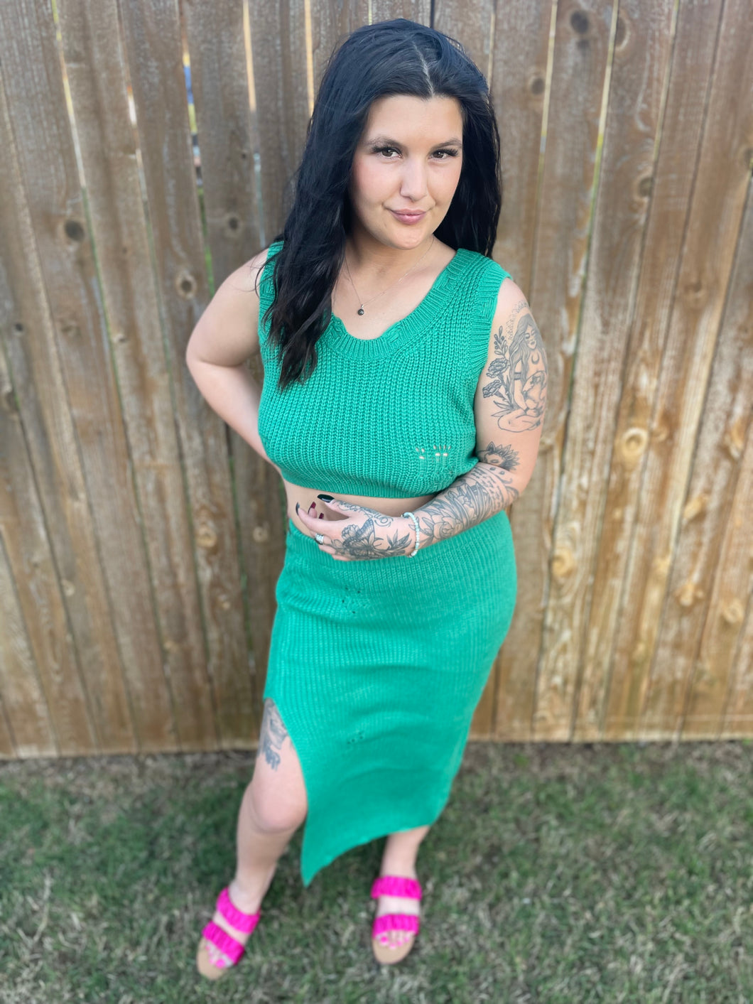 Kelly green skirt (match g1)