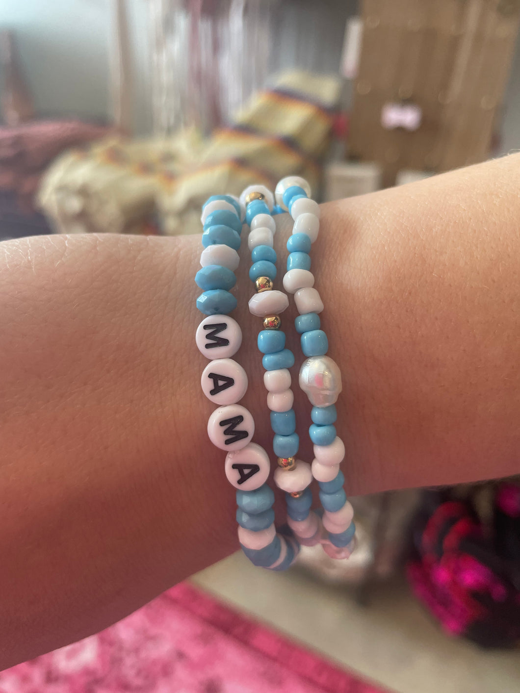 Blue mama bracelet