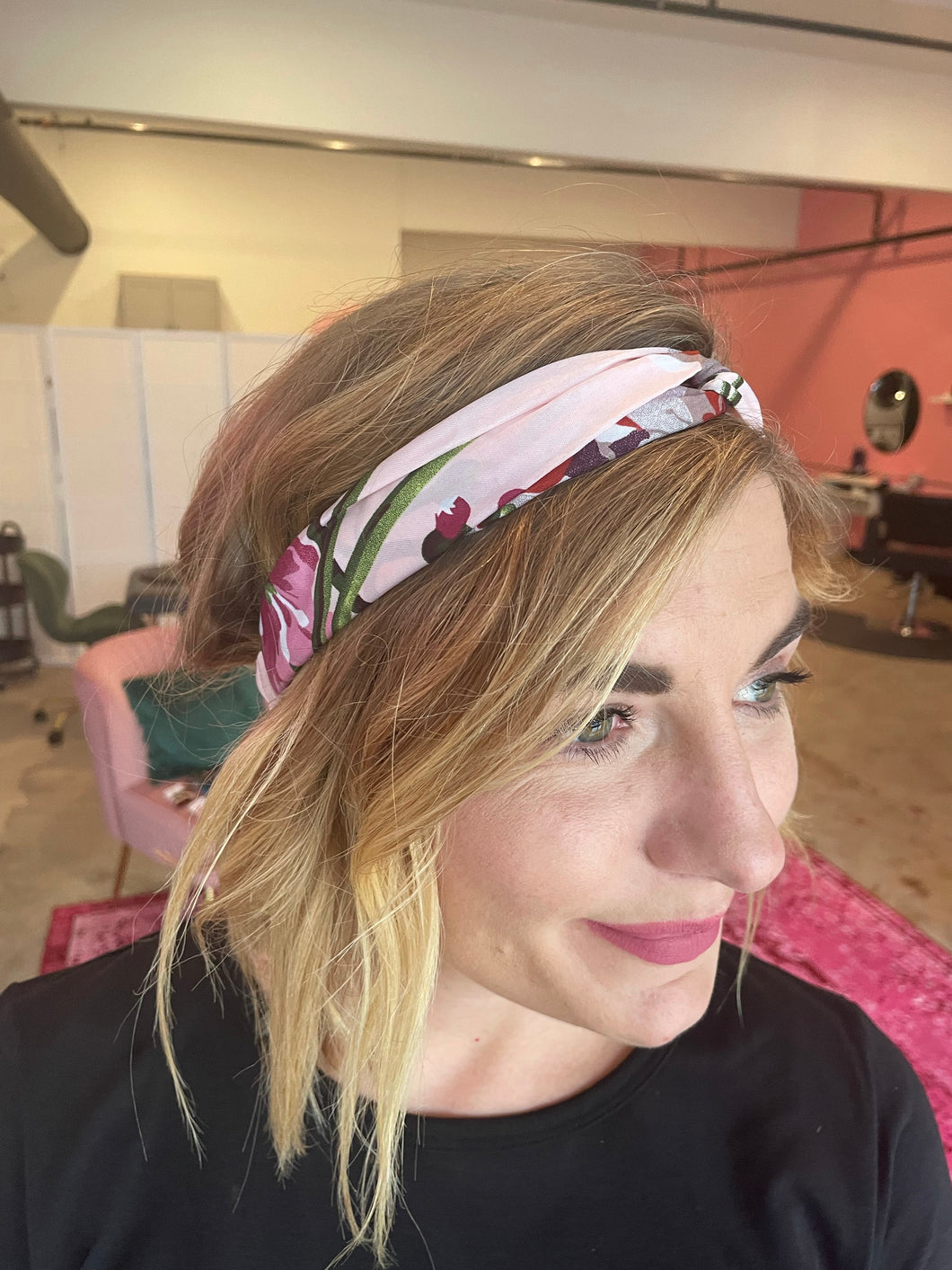 Pink headband wrap
