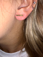 Load image into Gallery viewer, Gold bar earrings
