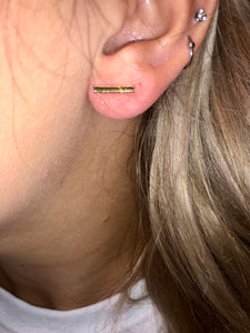 Gold bar earrings
