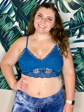 Load image into Gallery viewer, Blue lace bralette
