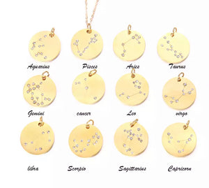 Constellation zodiac necklaces